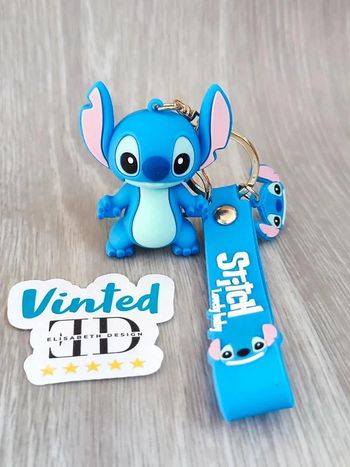 Porte clés Lilo & Stitch bleu