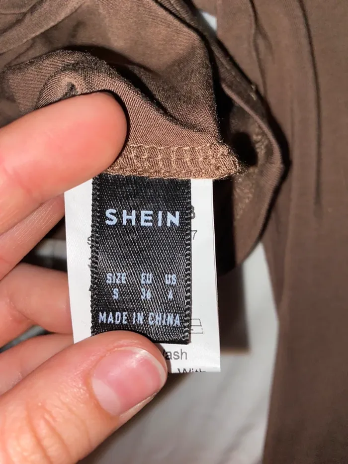 Crop top manches longues marron Shein - photo numéro 2