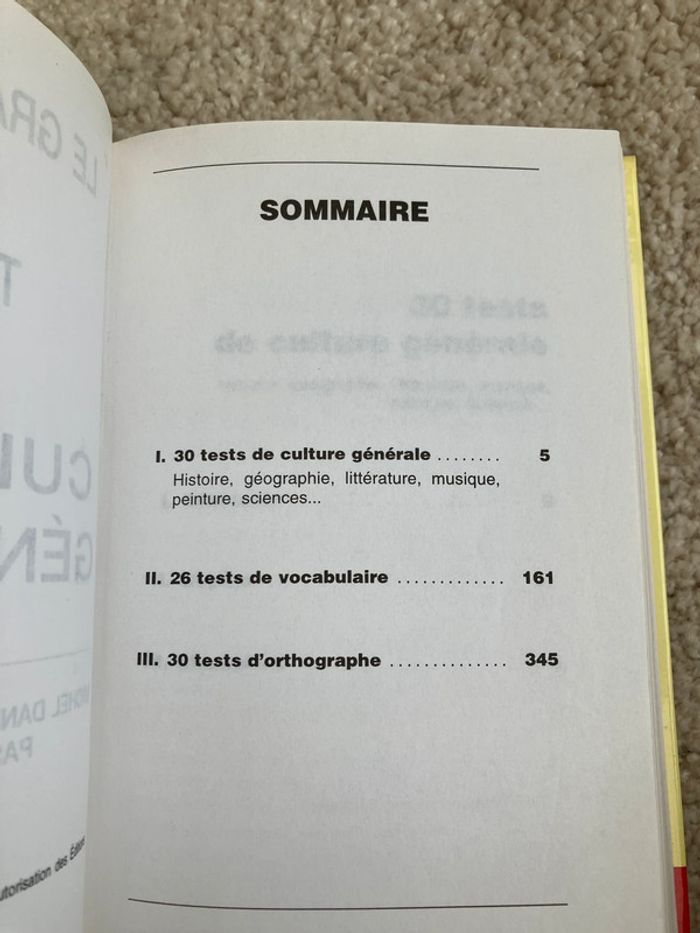 Livre - le grand livre des tests de culture générale - Paul Désalmand, Michel Dansel, Pascale Marson - photo numéro 5