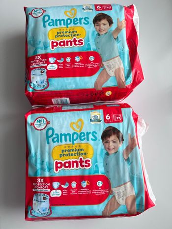 Couches Pampers taille 6, 54 couches