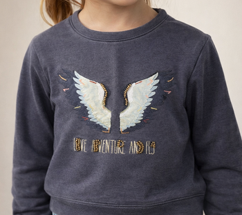 Sweat fille ailes brodées Okaïdi – 6 ans