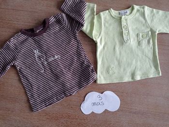 Lot de 2 tee shirts 3 mois