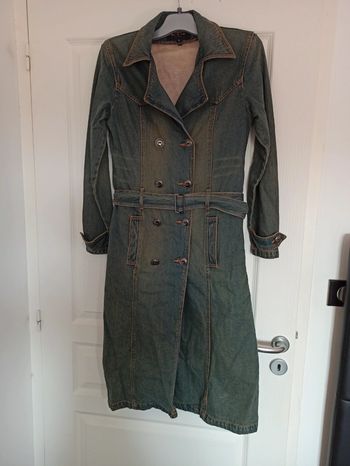 Manteau long en jean