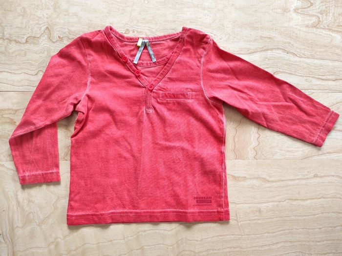 Tee shirt manches longues rouge