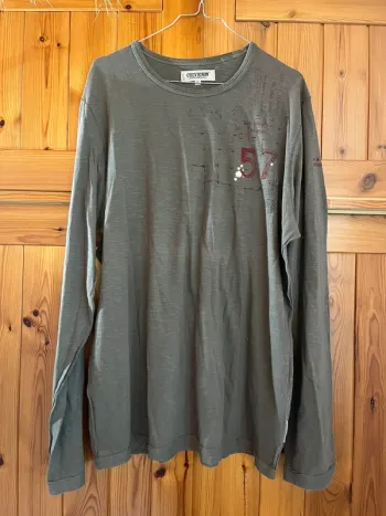 T-shirt manches longues Homme Chevignon kaki