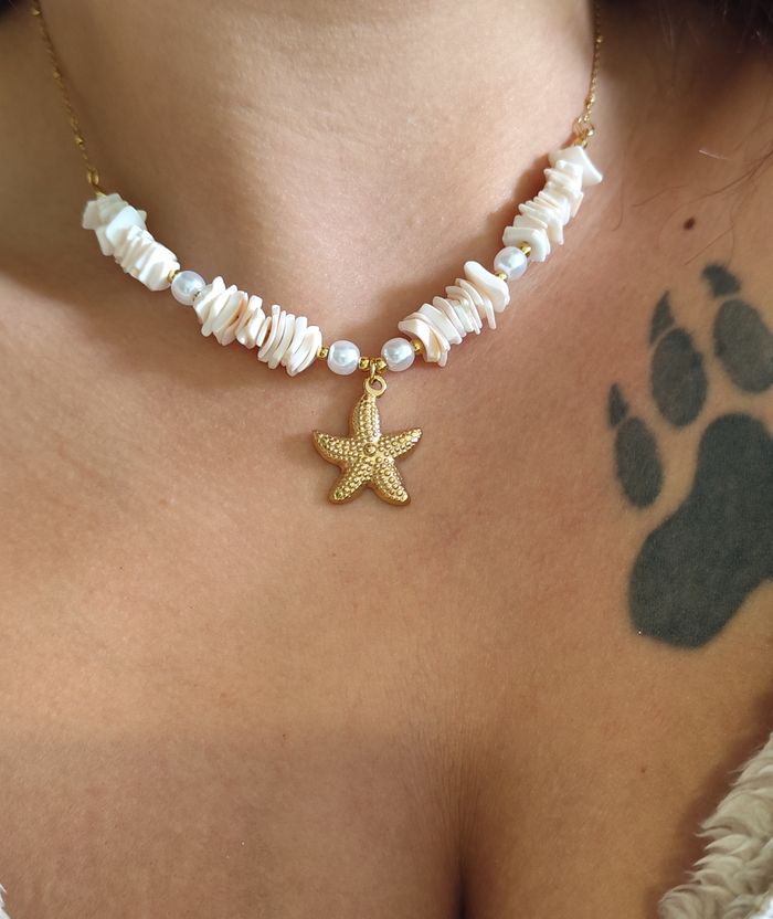 Collier étoile  rose ✅ - photo numéro 3