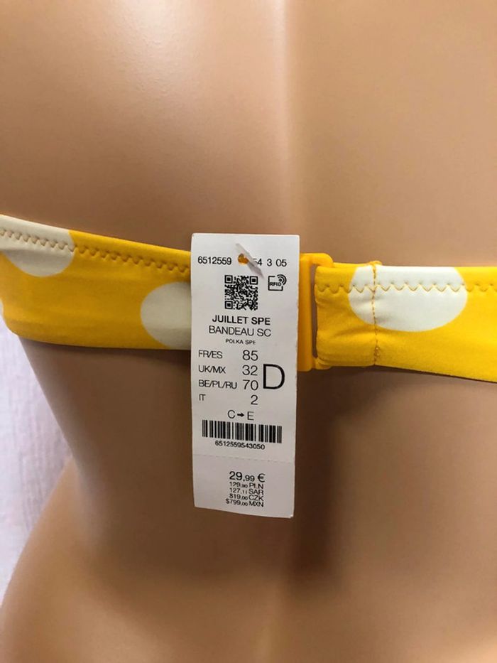 Bikini jaune à pois Etam - n eu f - photo numéro 6