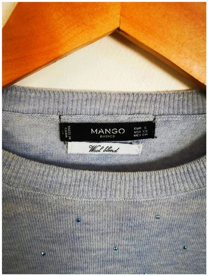 C34 pull gris Mango S - photo numéro 3