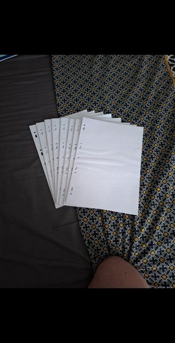 Feuilles petits carreaux