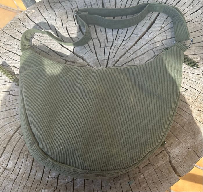 Sac à main kaki velours côtelé - photo numéro 4