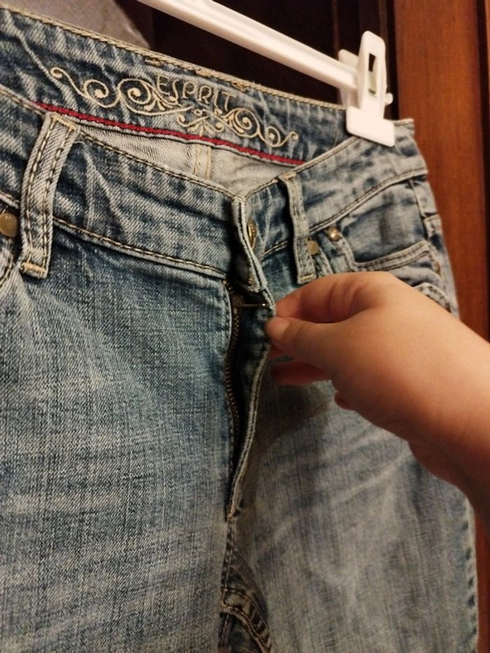 Pantacourt bleu denim vintage y2k M/38 coton - photo numéro 5