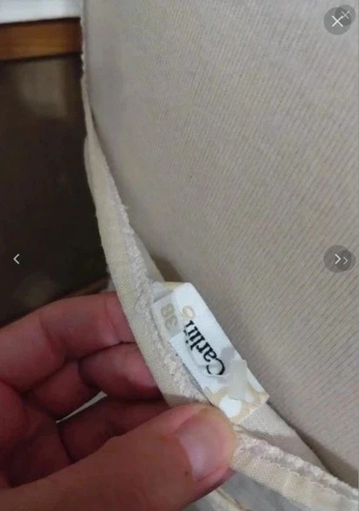 Robe été en lin beige Carling t 38 - photo numéro 5