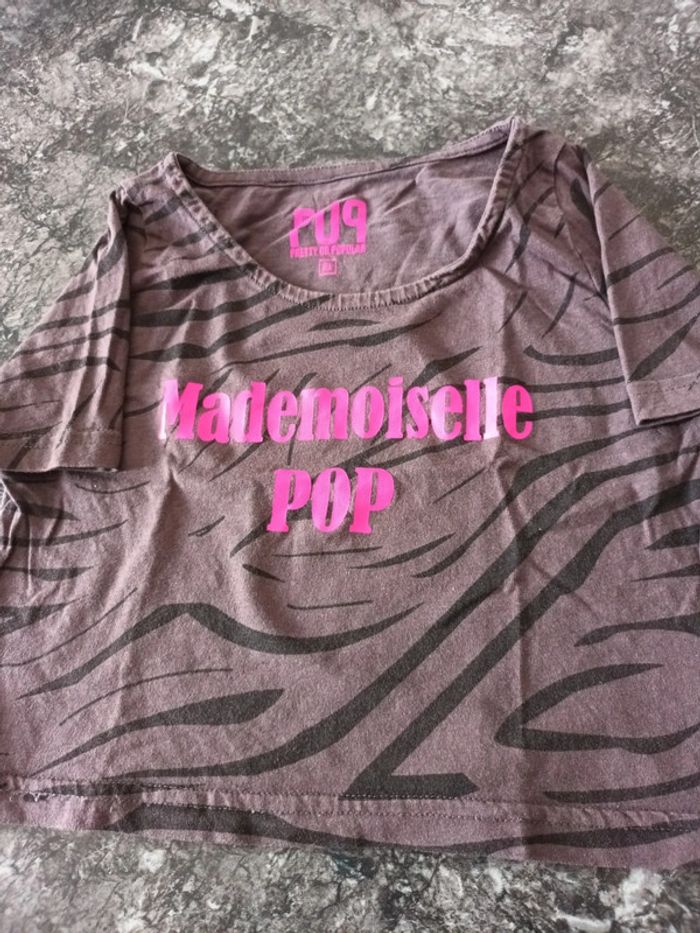 Tee-shirt marron et noir 8 ans - photo numéro 7