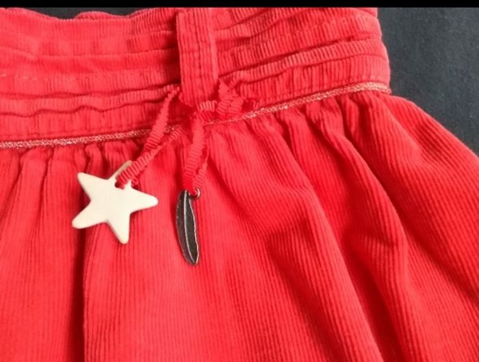 Magnifique jupe en velours rouge orangé - photo numéro 2