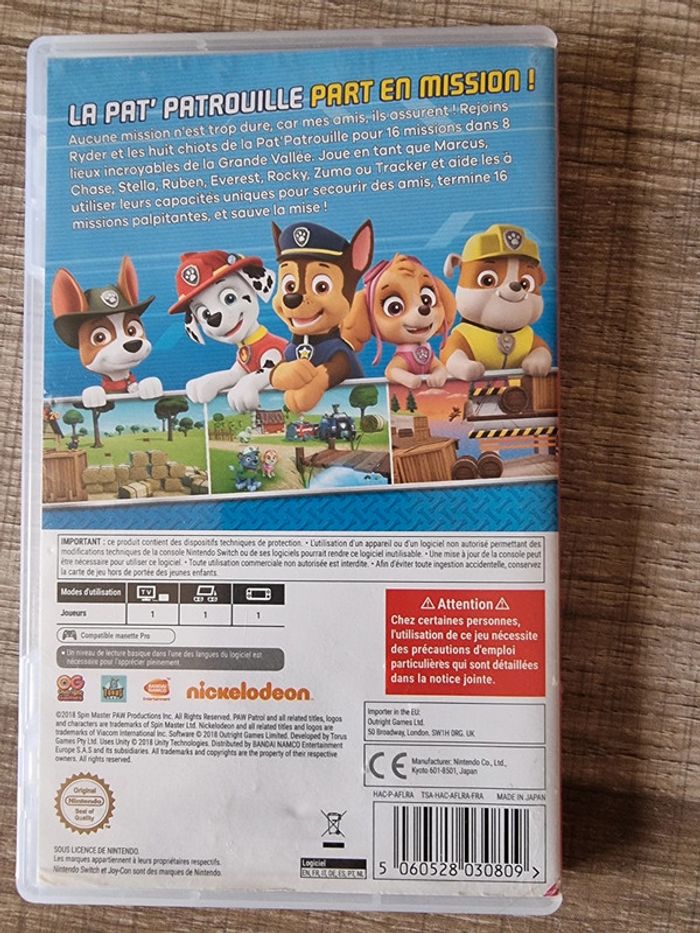 Jeu Switch La Pat'Patrouille en Mission - photo numéro 2
