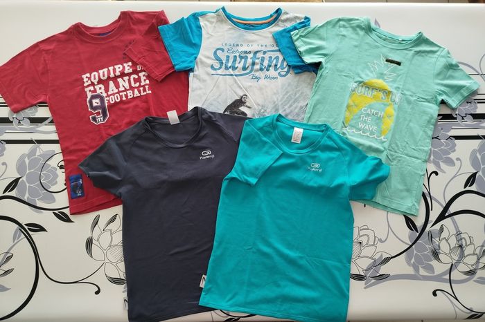 Lot 5 tee-shirts garçon manches courtes