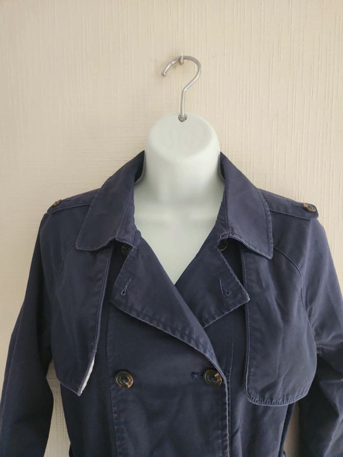 Trench coat bleu marine Zara 14 ans 164 cm - photo numéro 2