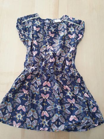 Robe 4 ans bleu marine papillons Tape à l'oeil
