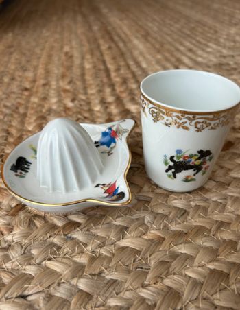 Ensemble vintage de naissance en porcelaine