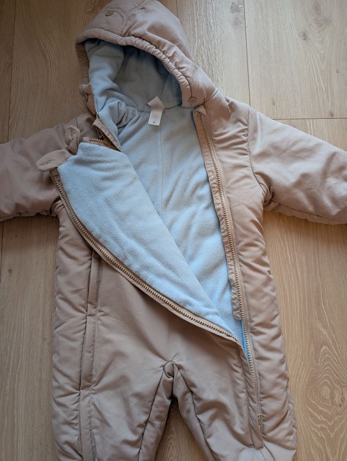 Combi-pilote polaire animaux garçon beige - 12-18m - photo numéro 2