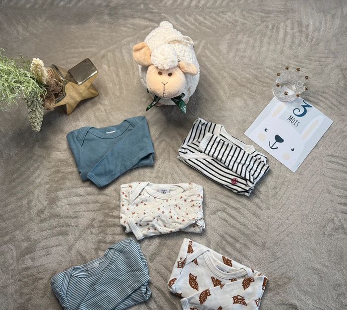 Lot de 5 bodies Petit Bateau - photo numéro 2