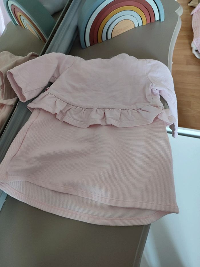Ensemble robe et gilet rose pâle 6 mois Obaibi et Natalys - photo numéro 6