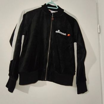 Veste Zippée Aspect Velours Noir – Ellesse – Femme – Taille S