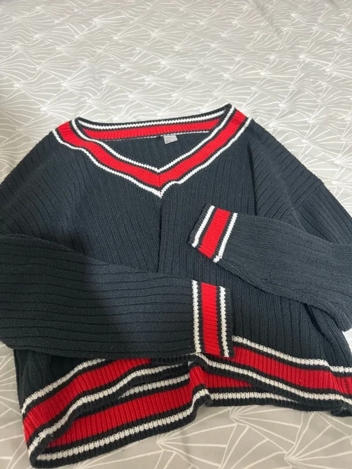 Pull col V vintage - photo numéro 2
