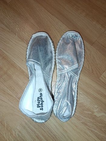 Espadrilles femme argentées neuves T38 
