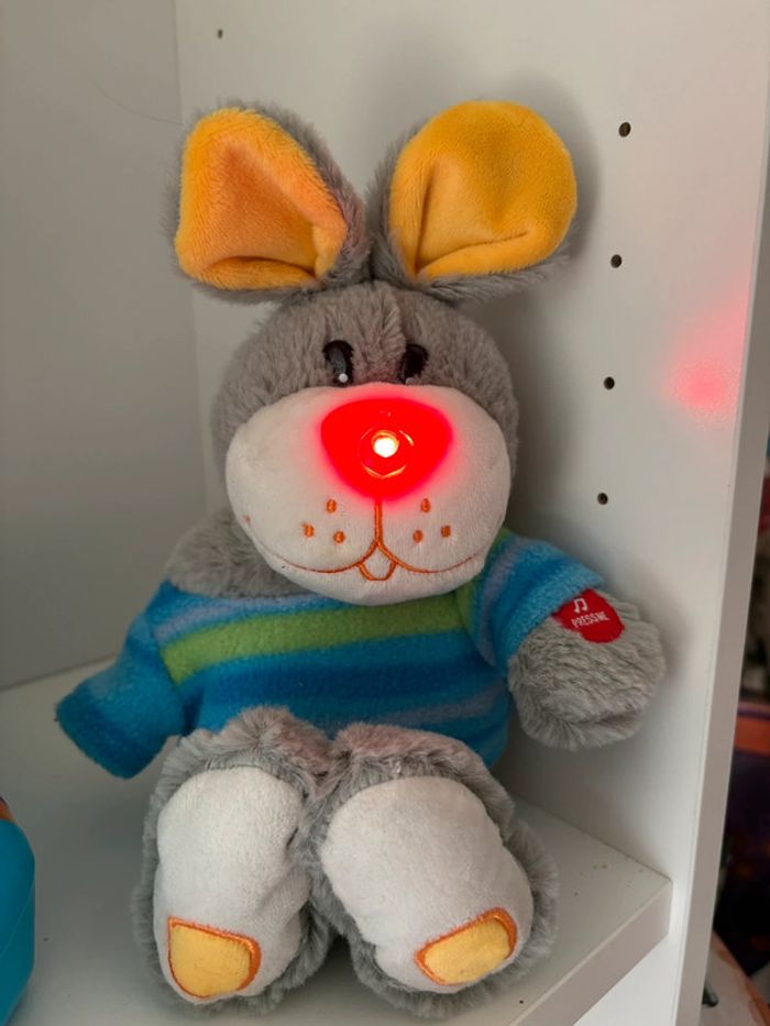 Peluche lapin musicale lumineuse - Jouet d’éveil bébé - photo numéro 3
