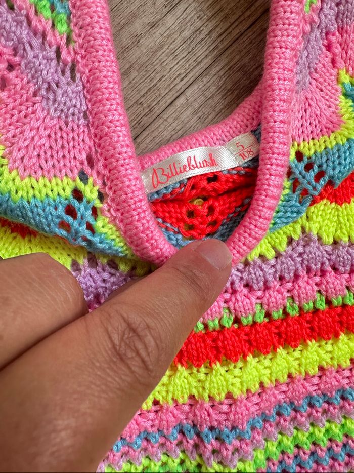 Robe d’été  tricot multicolore billieblush 5 ans neuf - photo numéro 2