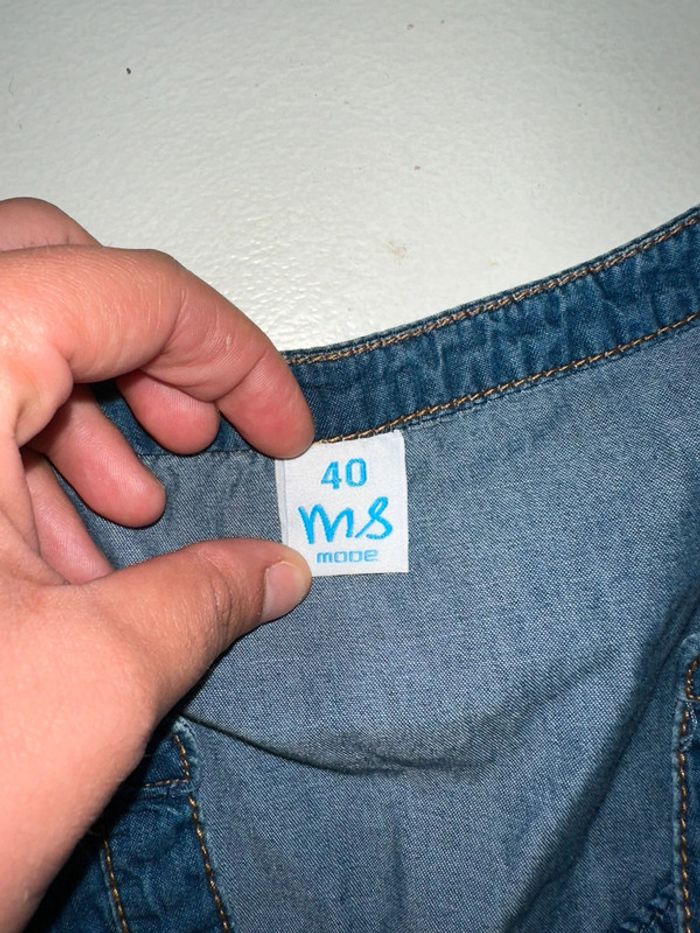 Top en jean femme T40 - photo numéro 6