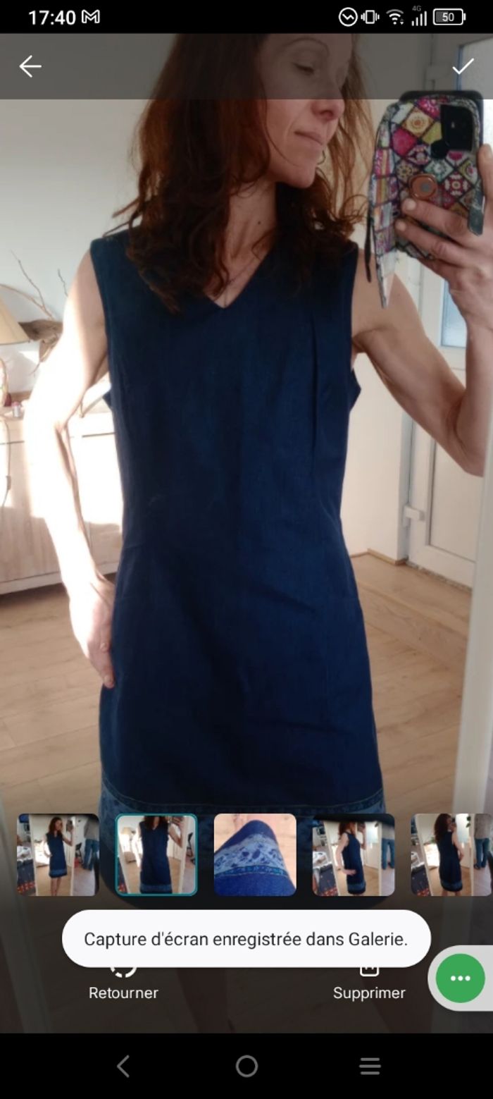 Robe été 44 denim c78 - photo numéro 2