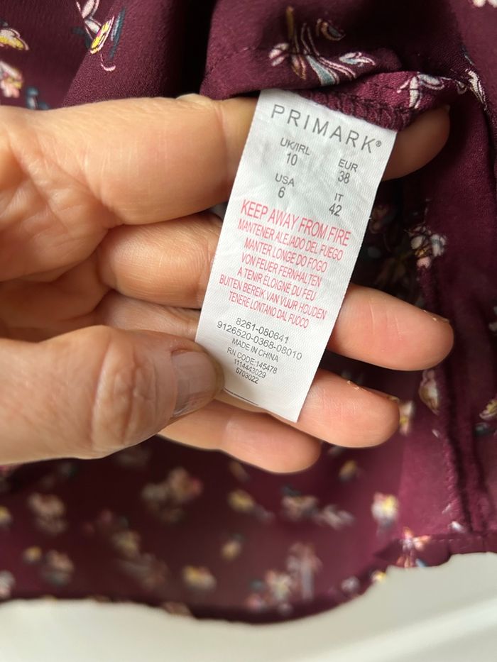 Tuniques, couleur, prune, motif fleuri, marque Primark - photo numéro 8