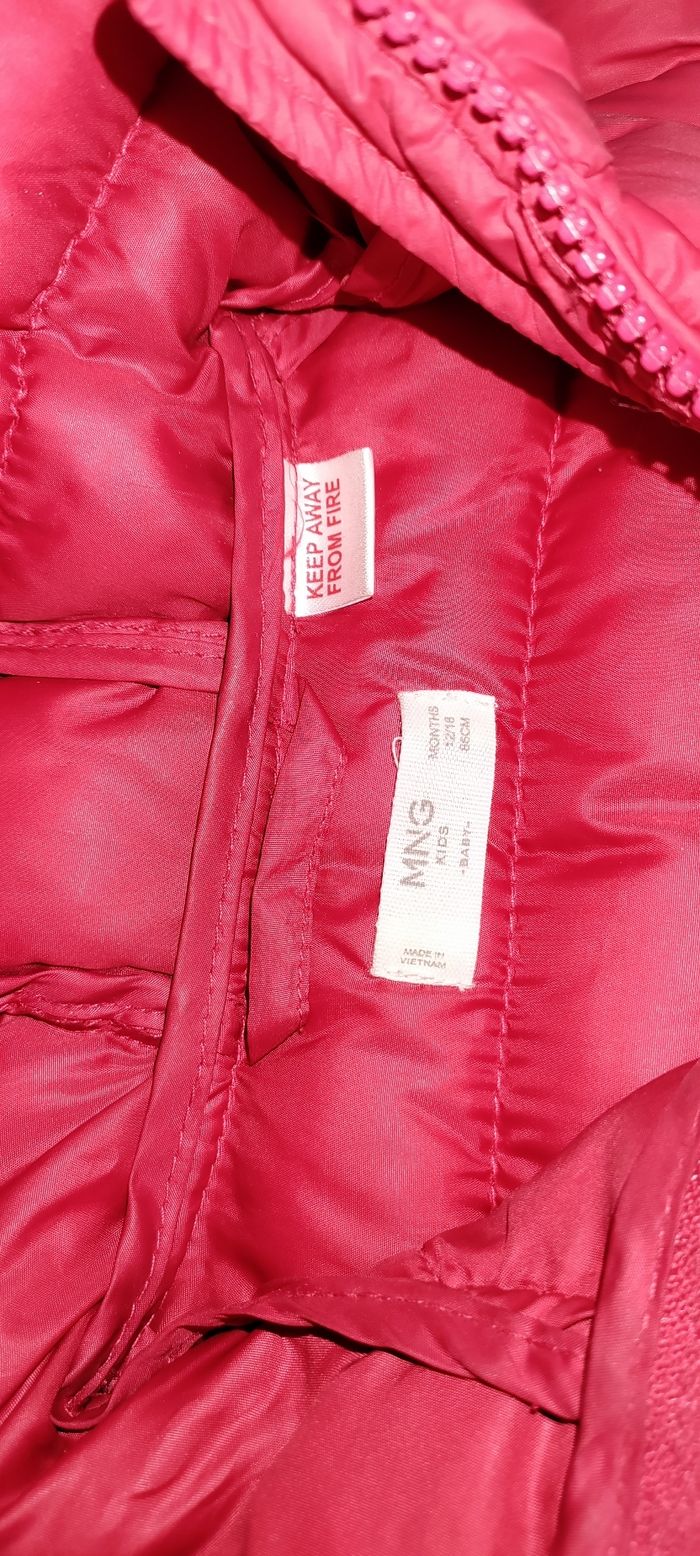 Doudoune légère rouge Mango 12/18 mois 5€ - photo numéro 2
