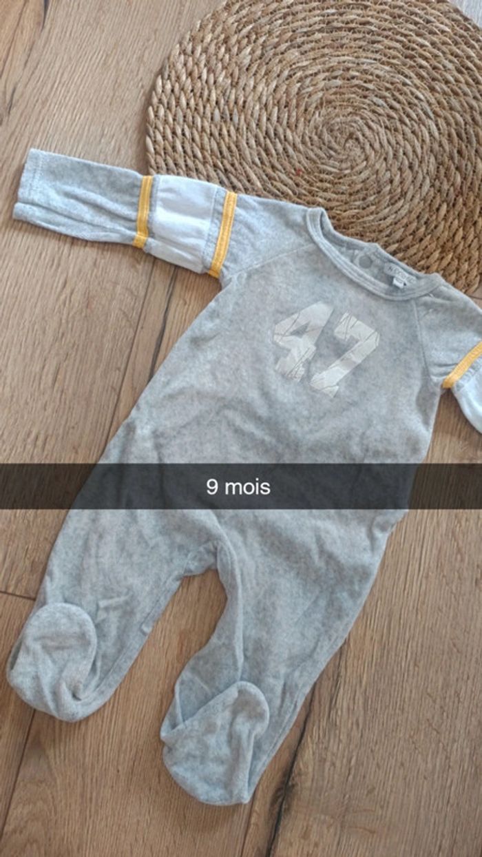 Pyjama velours 9 mois in extenso