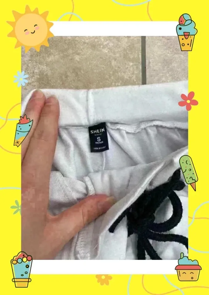 Pantalon de survêtement jogging S 36 Shein noir blanc - photo numéro 5