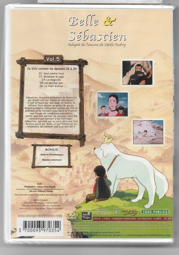 BELLE ET SEBASTIEN - Volume 5 / DVD Neuf sous blister - VF - photo numéro 2