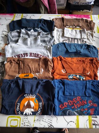 Lot de 10 thee shirt col roulé