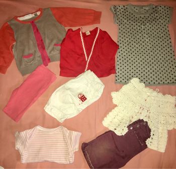 Lot 8 pièces fille 12 mois demi saison