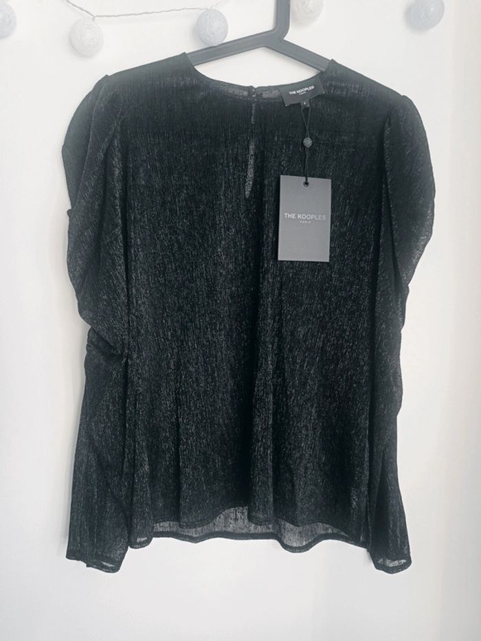 Blouse noir lurex Taille 2 (38) The Kooples Neuf avec étiquette - photo numéro 2