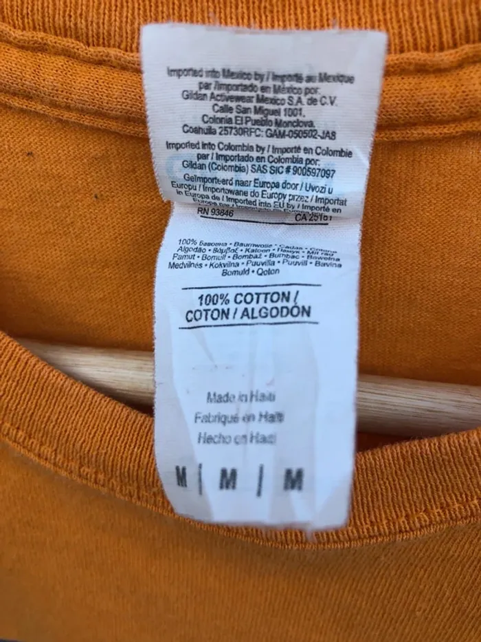 Gildan Mason Dixon motocross orange T-shirt Mens M - photo numéro 5