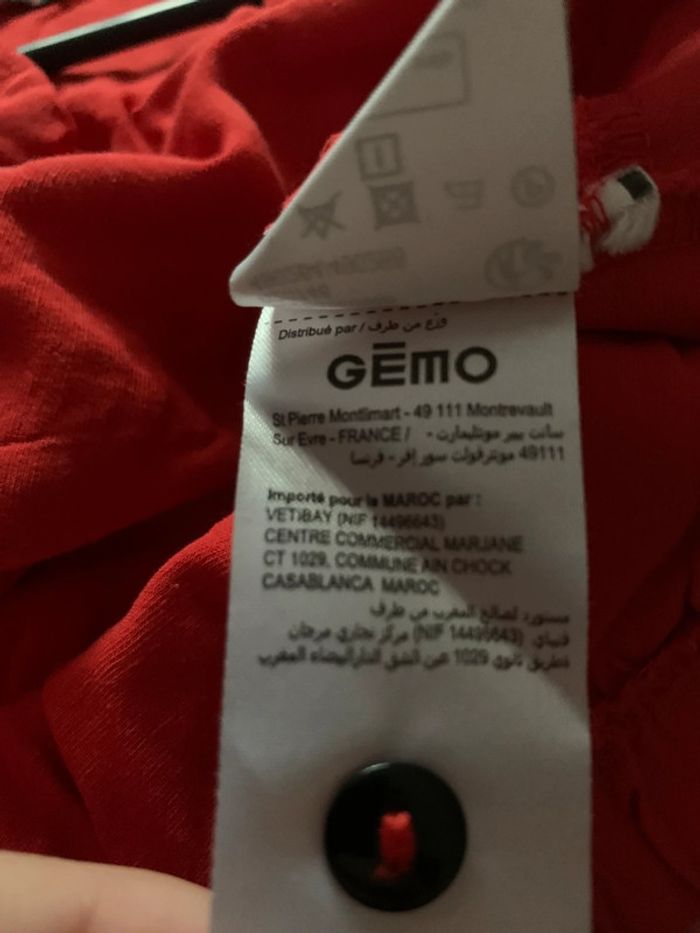 Haut Gémo rouge - photo numéro 4