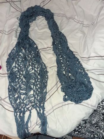 Echarpe femme grise/bleuté