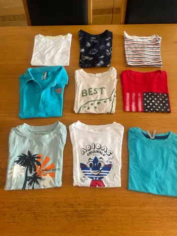 9 t-shirt garçon 4 ans