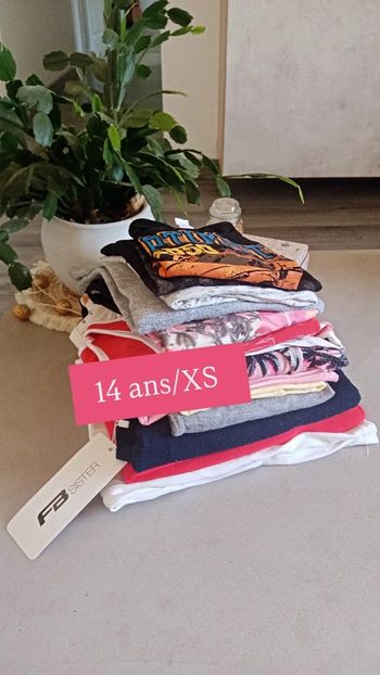 Lot ado 14 ans/XS (T-shirt, Débardeur, crop top)