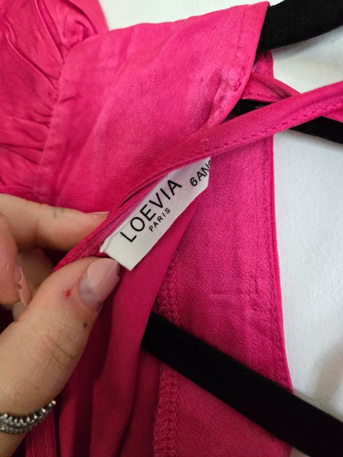 Robe fuschia satinée - photo numéro 5