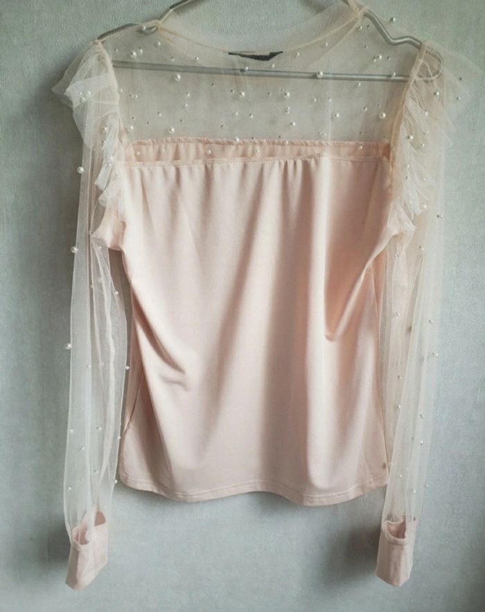 Blouse manches longues avec perle - photo numéro 6