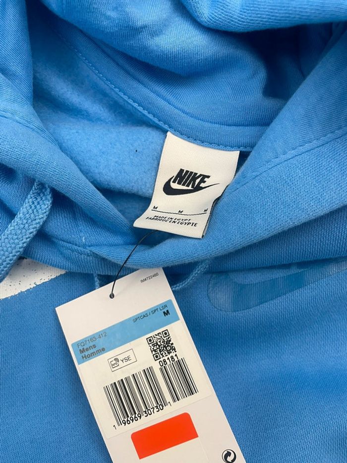 Sweat à capuche Nike bleu - Taille M - photo numéro 4