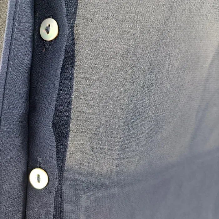 Blouse fluide transparente bleu marine Stile Benetton taille M estimée – manches volantées A953 - photo numéro 6